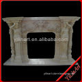 Caved Natural Indoor Marble Fireplace (YL-B186)